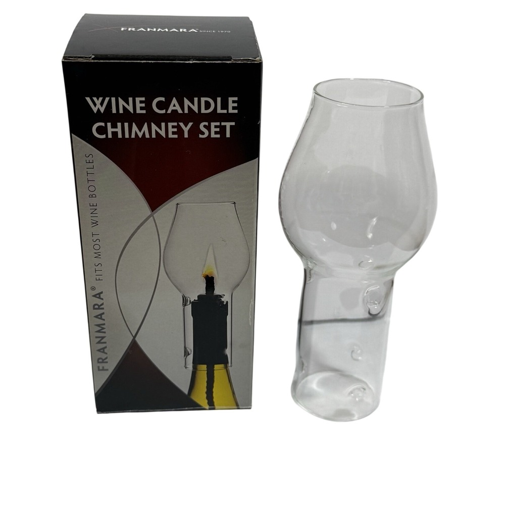 Franmara Wine Bottle Oil Lamp Candle Chimney Fits Most Bottles New Rustic‎